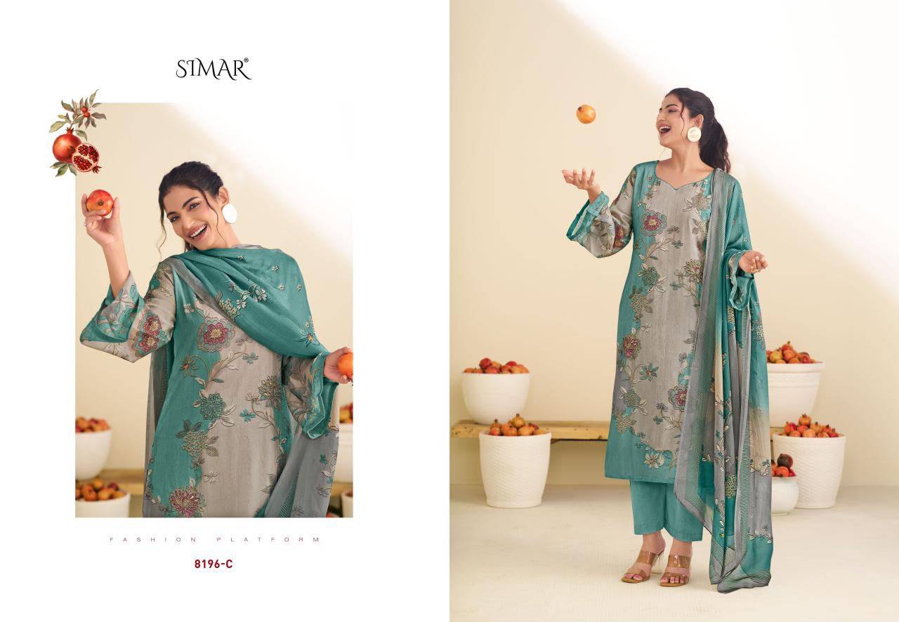 Taraana By Glossy 8196 Series Stylish Beautiful Colourful Twill Organza Dresses At Wholesale Price